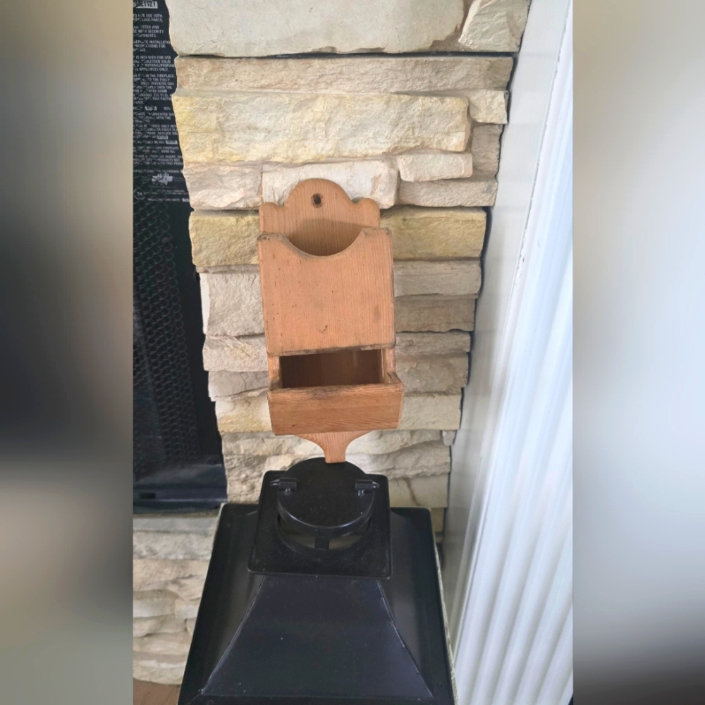 Wooden Wall-Mounted Match Storage Box